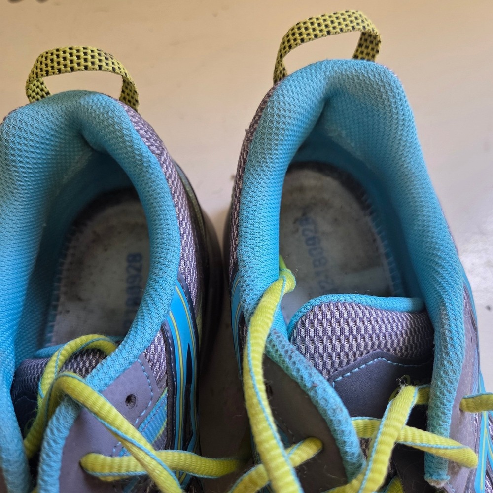 ASICS Gel-Venture 5 Trail Running Shoes Grey Blue Lime Green T5N8N Size 9.5 - Picture 4 of 7